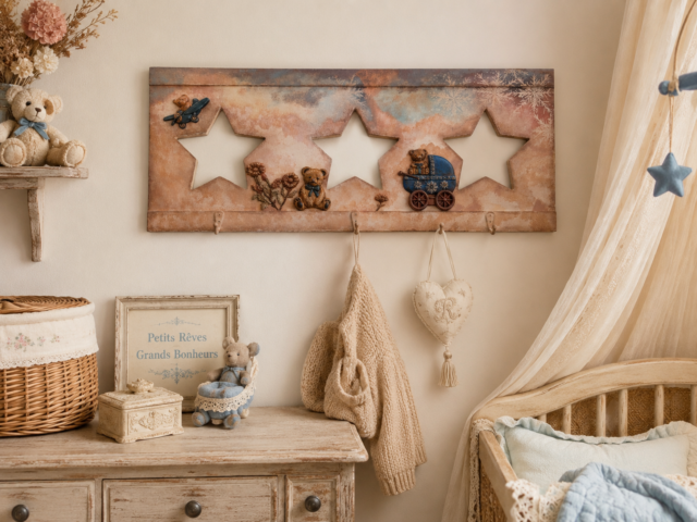 Porte-manteau pour chambre d'enfant "Nounours"