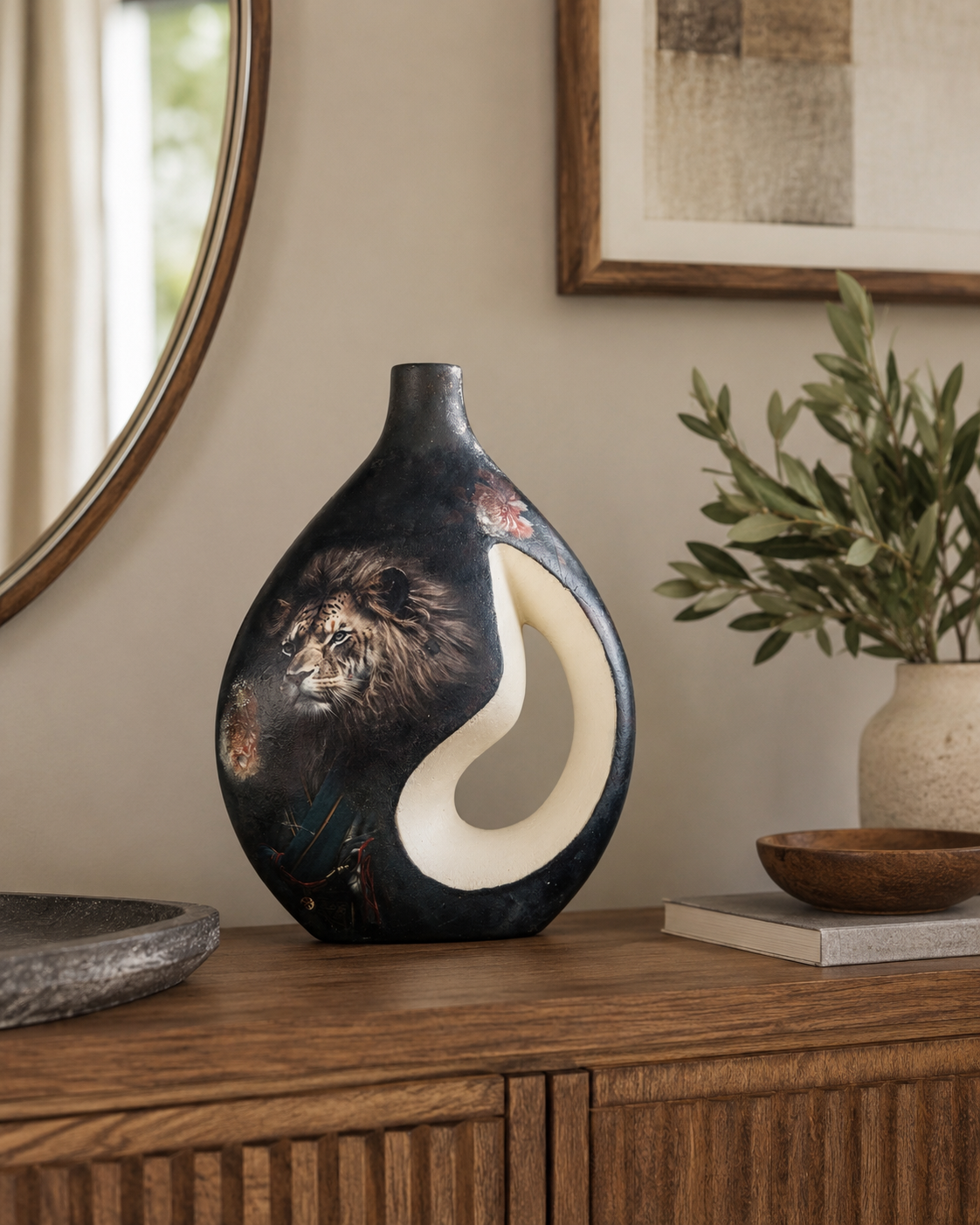 Vase poignée "Lion et Aigle" - Image 3