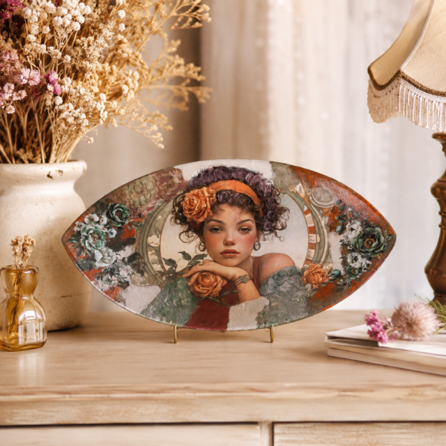 Vase ovale "Femme au bandeau"