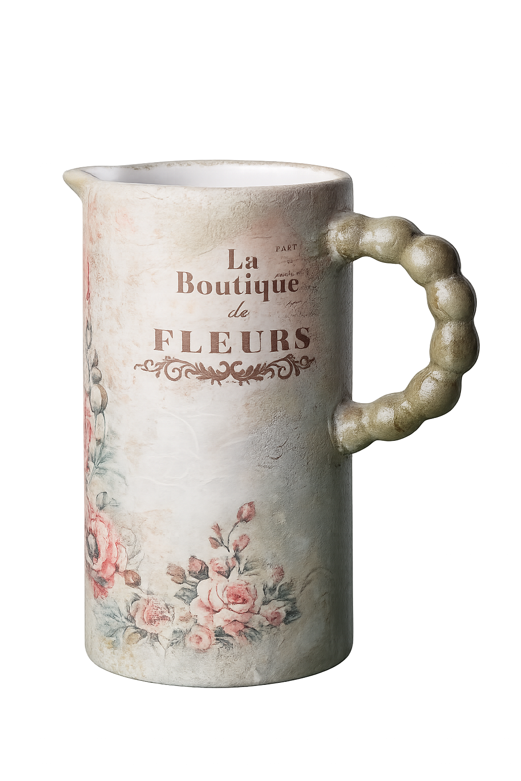 Pichet rose champêtre - Image 3