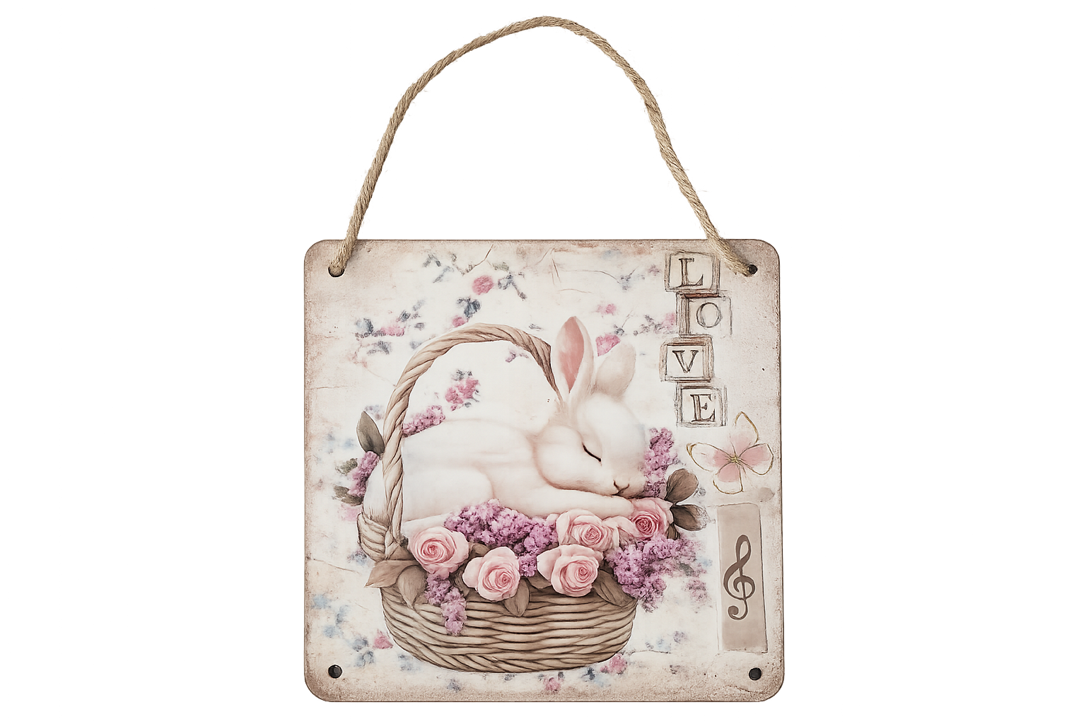 Plaque métallique "Mon Lapin LOVE" - Image 2