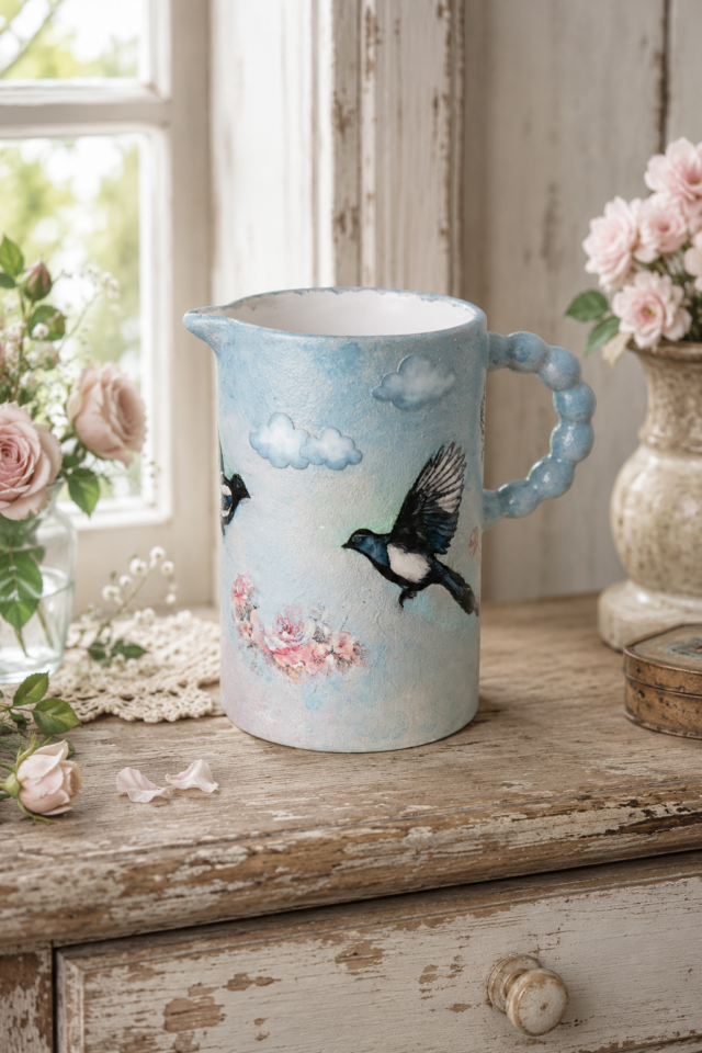 Pichet "Oiseaux bleus"