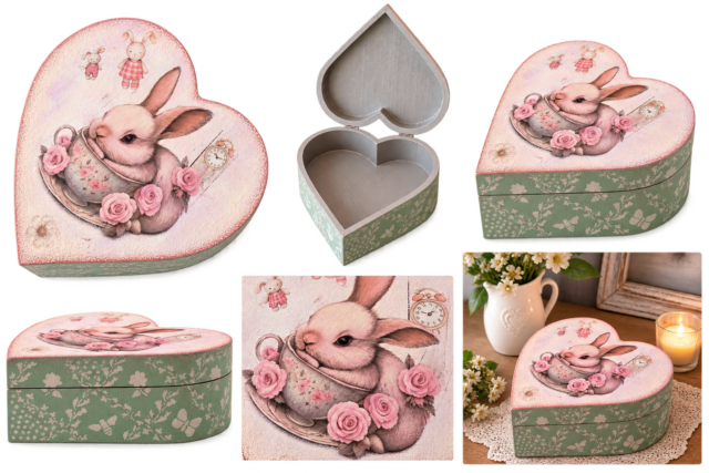 Boîte coeur "Mon lapin joli"