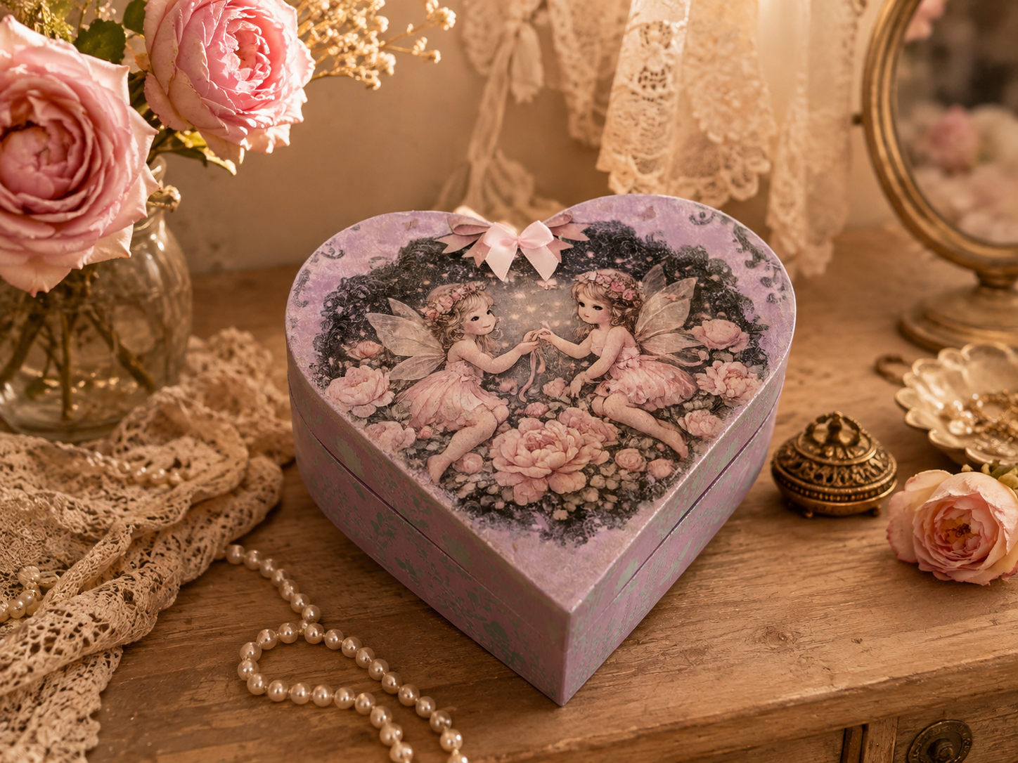 Boîte coeur "Mes petits anges"